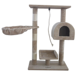 Leopet Kbm001 2grau Cat Tree Scratching Post Kitten Climbing Excercise